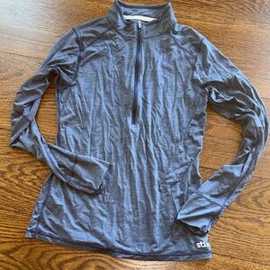 Stio Heathered Navy Half-Zip Long Sleeve Top